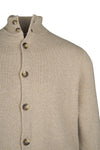 High-neck pocket cardigan