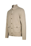 High-neck pocket cardigan