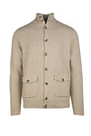 High-neck pocket cardigan
