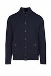 High-neck pocket cardigan