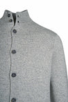 High-neck pocket cardigan