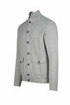 High-neck pocket cardigan