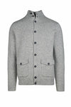 High-neck pocket cardigan
