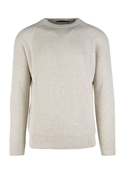 Cotton ribbed raglan sweater