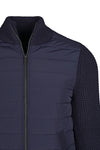 Hybrid knit & quilted nylon jacket