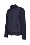Hybrid knit & quilted nylon jacket
