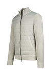 Hybrid knit & quilted nylon jacket