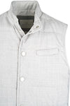 Padded wool-cotton vest