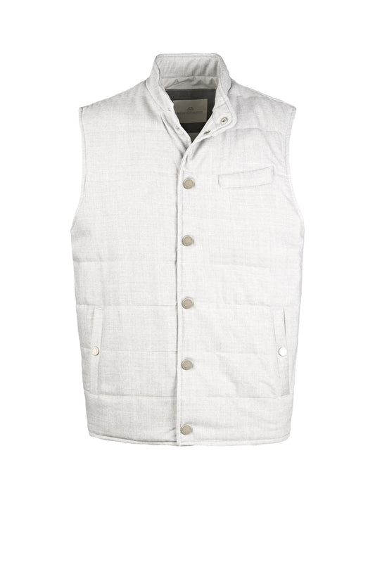 Padded wool-cotton vest