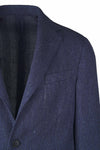 Unlined Linen & Silk blend Herringbone Blazer