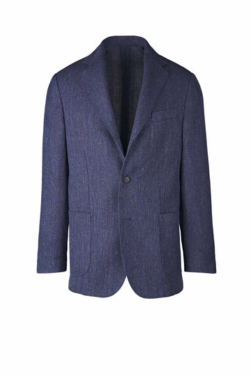 Unlined Linen & Silk blend Herringbone Blazer