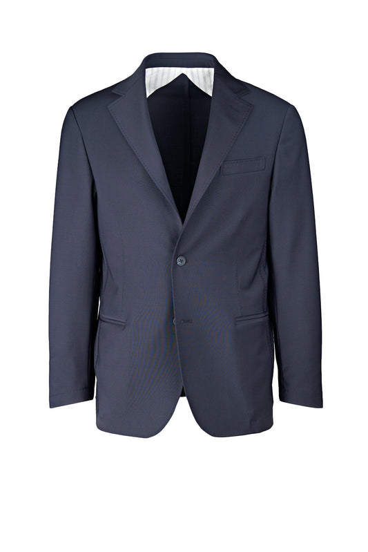 Single-Breasted Wool-Blend Bi-Stretch Blazer