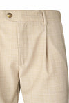Bi-Stretch Wool Pleated Trousers