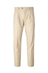 Bi-Stretch Wool Pleated Trousers