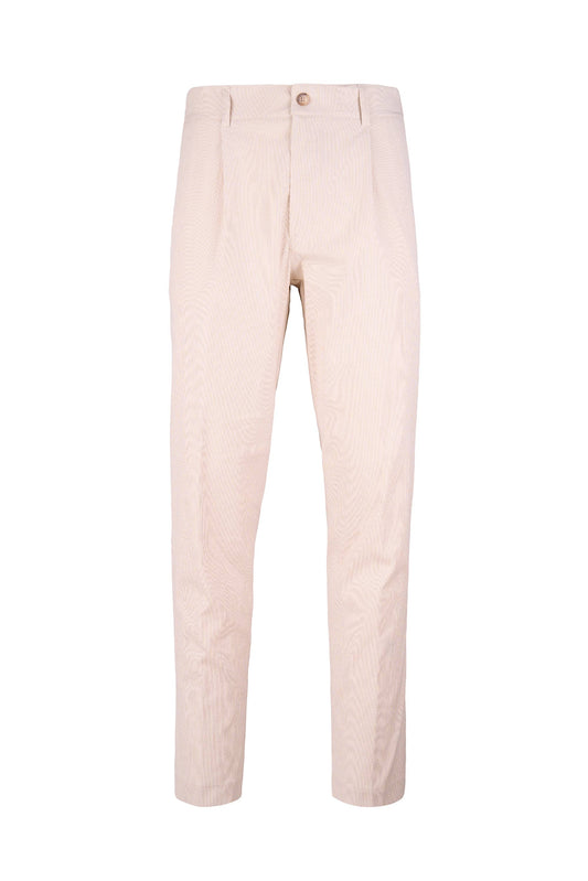 Seersucker Pleated Trousers