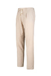 Herringbone Cotton-Linen Blend Drawstring Pants