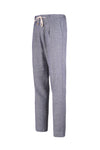 Herringbone Cotton-Linen Blend Drawstring Pants