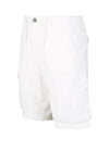 Linen-Cotton Cargo Shorts with Drawstring
