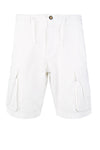 Linen-Cotton Cargo Shorts with Drawstring