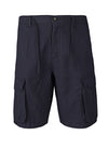 Linen-Cotton Cargo Shorts with Drawstring