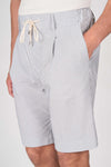 Seersucker Bermuda Shorts with Drawstring