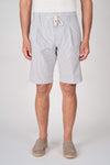 Seersucker Bermuda Shorts with Drawstring
