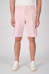 Seersucker Bermuda Shorts with Drawstring
