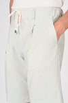 Seersucker Bermuda Shorts with Drawstring
