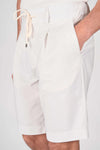Seersucker Bermuda Shorts with Drawstring