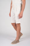 Seersucker Bermuda Shorts with Drawstring