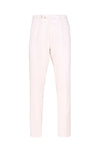 Pleated Linen and Cotton Twill Trousers