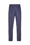 Pleated Linen and Cotton Twill Trousers