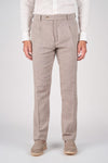 Herringbone Linen and Cotton Trousers