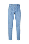 Double-Pleat Denim Trousers