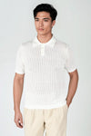 Crochet-knit Polo Shirt
