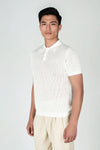 Crochet-knit Polo Shirt