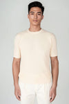 Ribbed Crepe Knit Raglan T-shirt