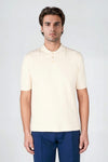Knitted Polo Shirt Herringbone Pattern