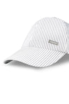 Striped stretch cotton baseball cap