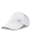 Striped stretch cotton baseball cap