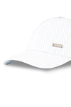 Striped stretch cotton baseball cap