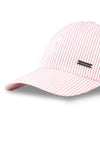 Striped stretch cotton baseball cap