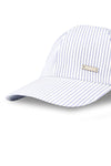Striped stretch cotton baseball cap