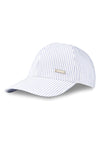 Striped stretch cotton baseball cap