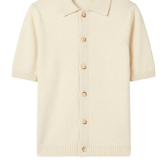 Bouclé cotton knit shirt - MONTEZEMOLO