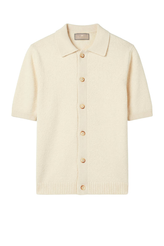 Bouclé cotton knit shirt - MONTEZEMOLO