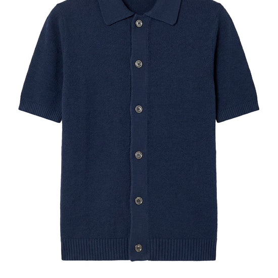 Bouclé cotton knit shirt - MONTEZEMOLO