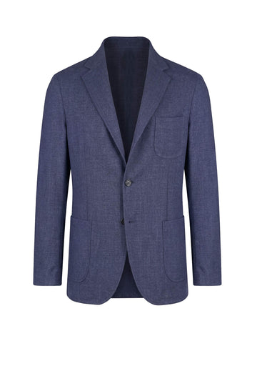Unlined Single-Breasted Pure Wool Crêpe Jacket
