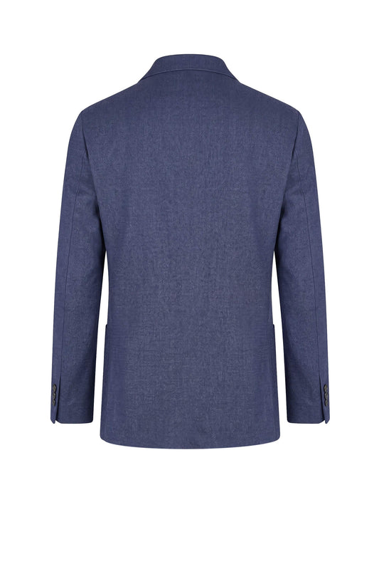 Unlined Single-Breasted Pure Wool Crêpe Jacket