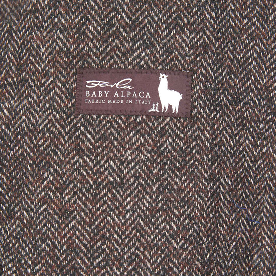 Unlined Wool and Baby Alpaca Herringbone Jacket - Fabrics by Ferla® - MONTEZEMOLO